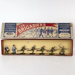 Authenticast Comet The Brigadiers Box Labeled American Colonial Marching-US 2000